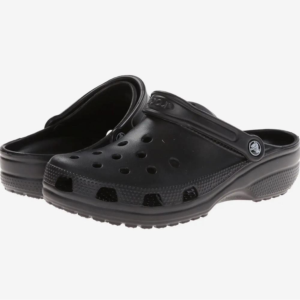 NWT Crocs Clogs Women's 10/ Men’s 8 Black Classic Comfort Lightweight Slip On - Picture 2 of 3